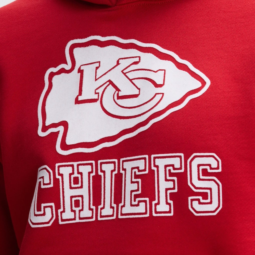 Kansas City Chiefs IconicFleece Flocked Hoodie - Red cheap