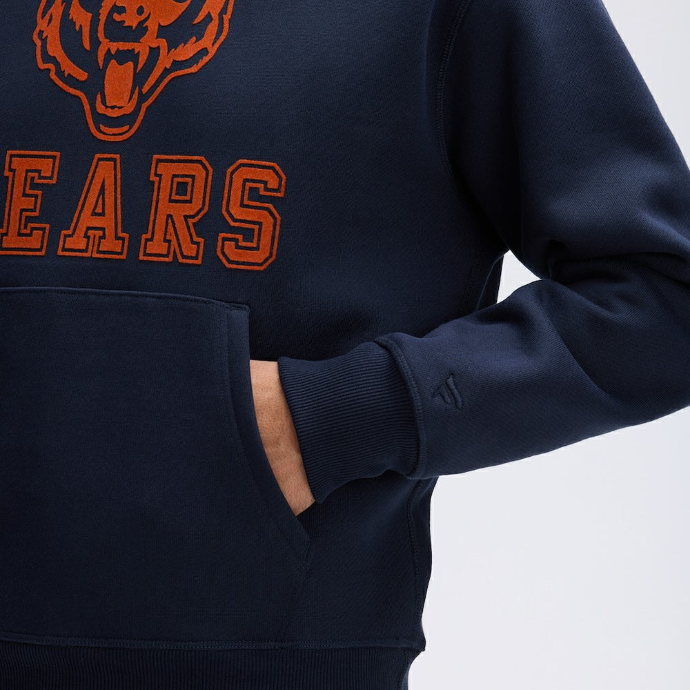 Chicago Bears IconicFleece Flocked Hoodie - Navy online