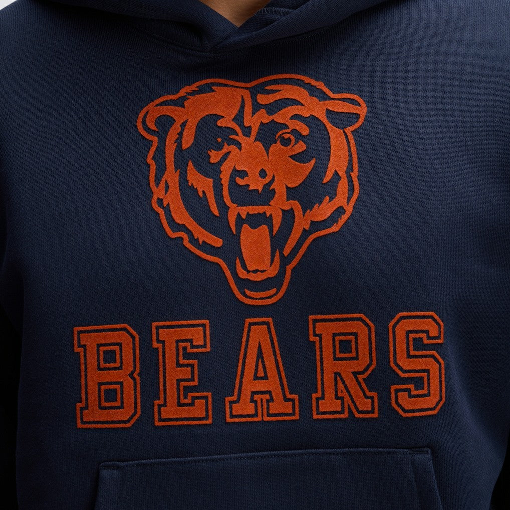 Chicago Bears IconicFleece Flocked Hoodie - Navy online