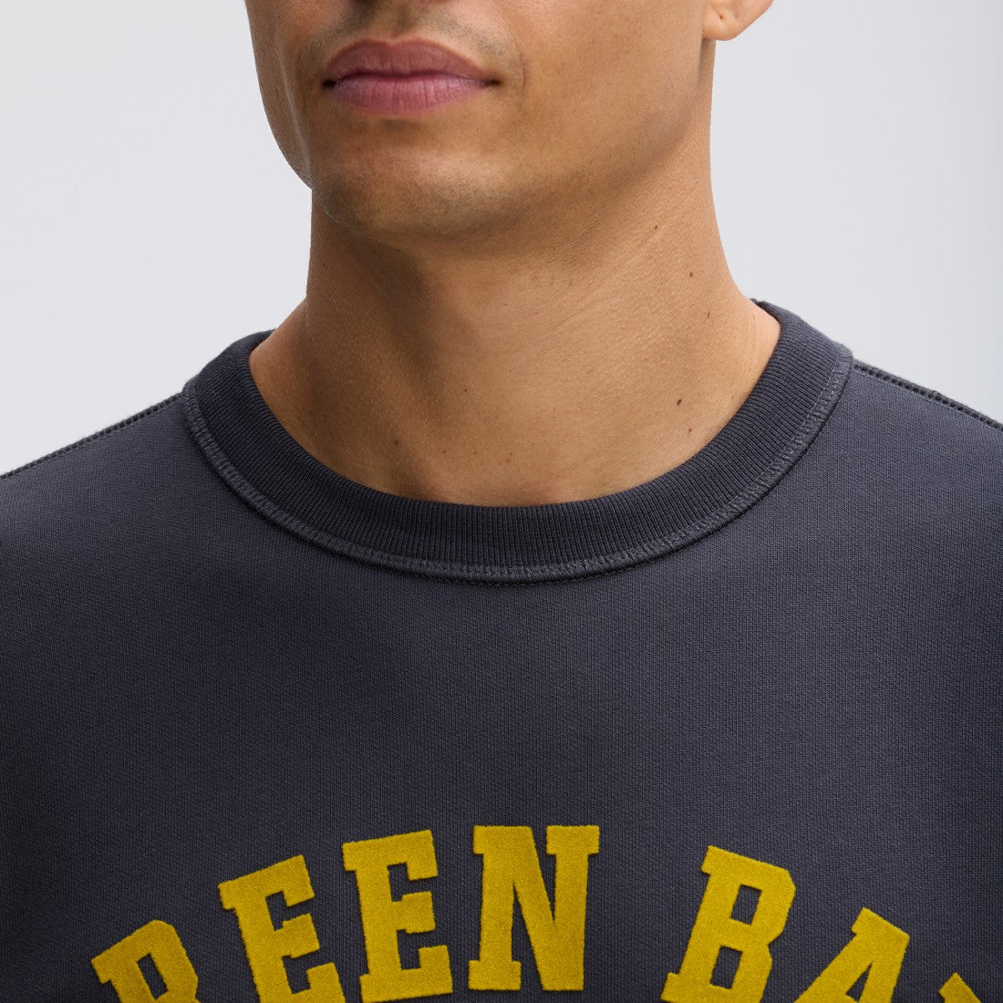 Green Bay Packers IconicFleece Short Sleeve Sweatshirt - Black on sale
