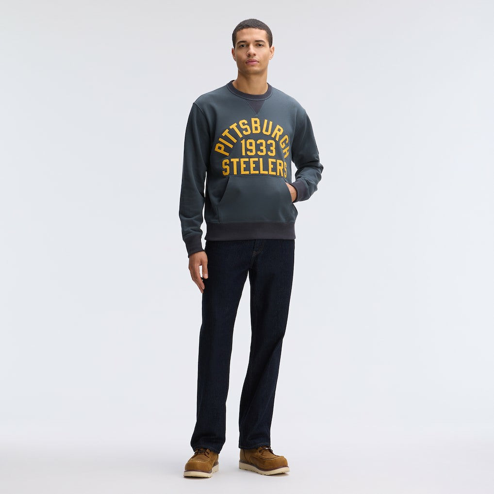 Pittsburgh Steelers IconicFleece Pocket Sweatshirt - Charcoal cheap