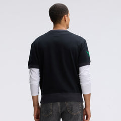 Philadelphia Eagles IconicFleece Short Sleeve Sweatshirt - Black cheap