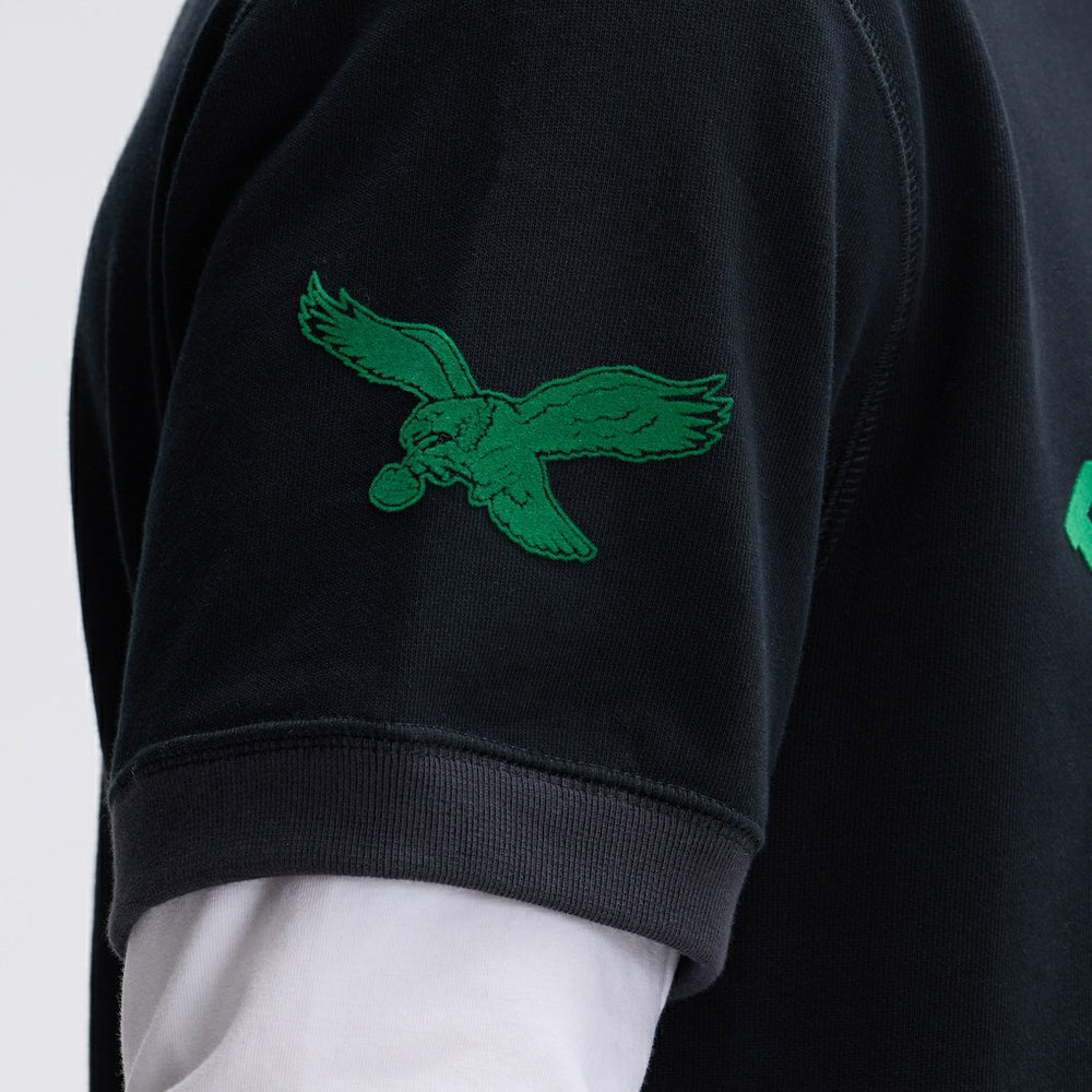 Philadelphia Eagles IconicFleece Short Sleeve Sweatshirt - Black cheap