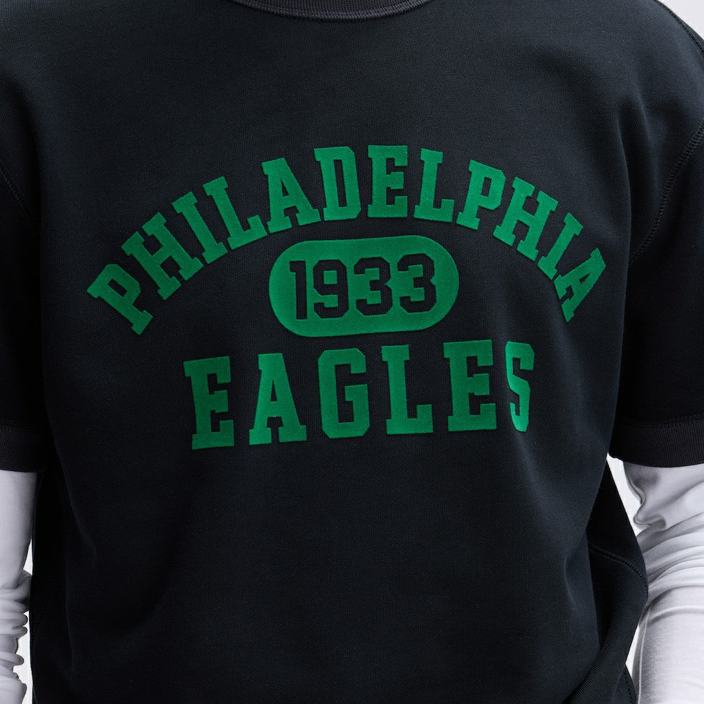 Philadelphia Eagles IconicFleece Short Sleeve Sweatshirt - Black cheap