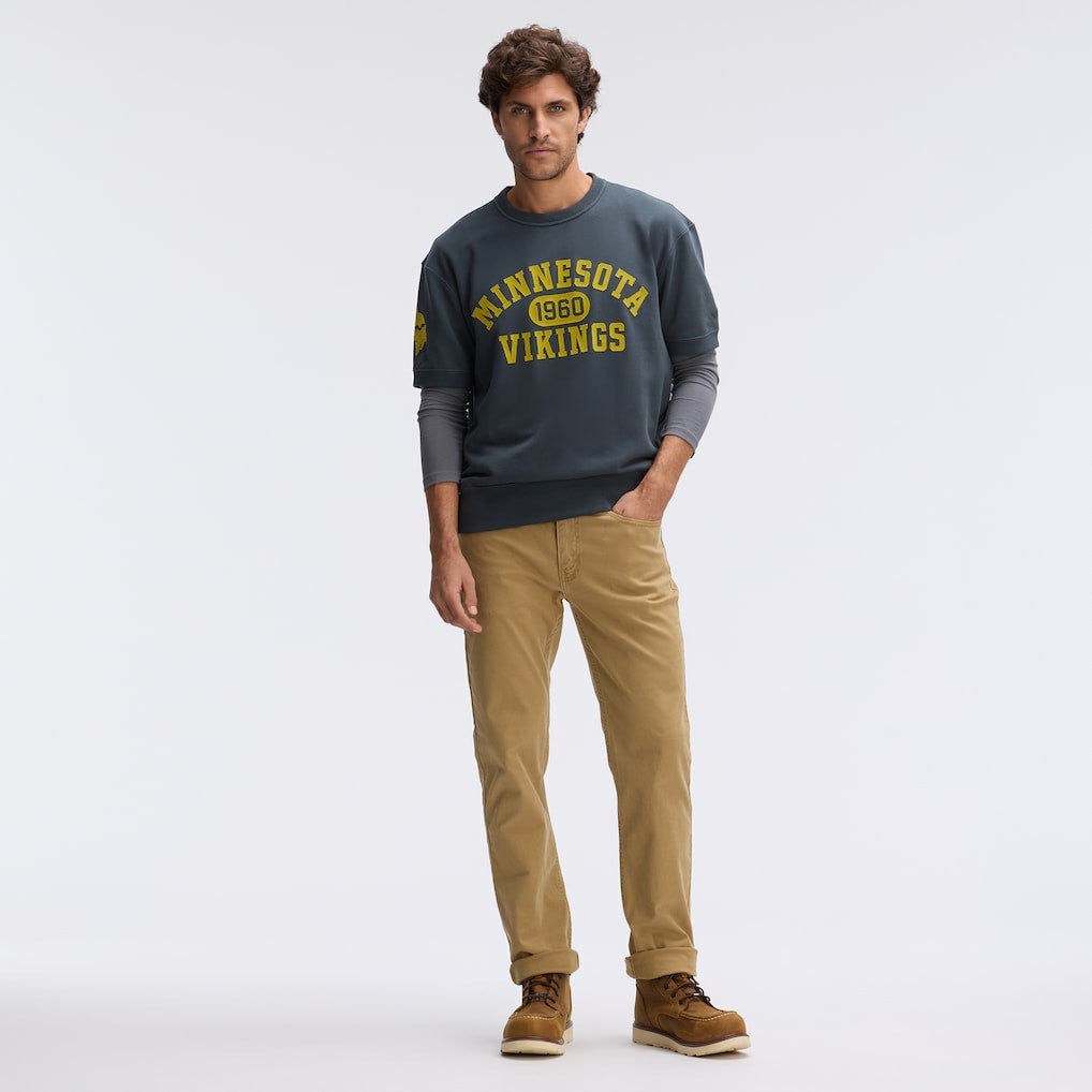 Minnesota Vikings IconicFleece Short Sleeve Sweatshirt - Charcoal cheap