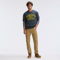 Minnesota Vikings IconicFleece Short Sleeve Sweatshirt - Charcoal cheap