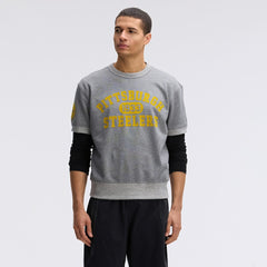 Pittsburgh Steelers IconicFleece Short Sleeve Sweatshirt - Athletic Heather Gray online