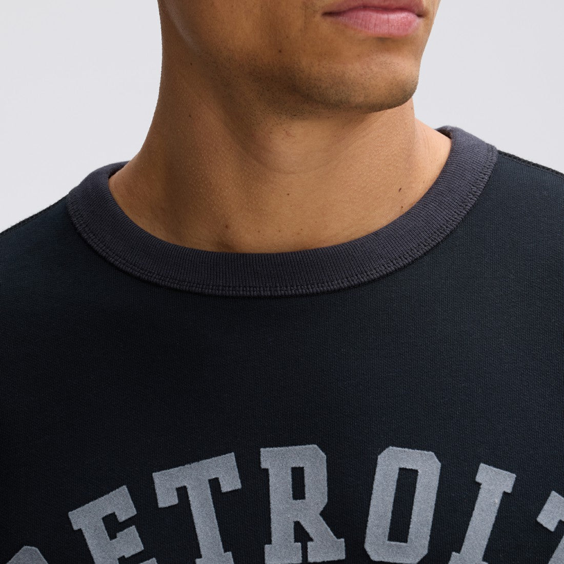 Detroit Lions IconicFleece Short Sleeve Sweatshirt - Black outlet
