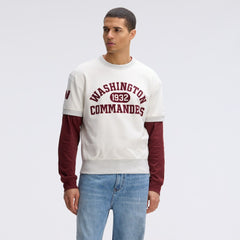 Washington Commanders IconicFleece Short Sleeve Sweatshirt - Oatmeal on sale