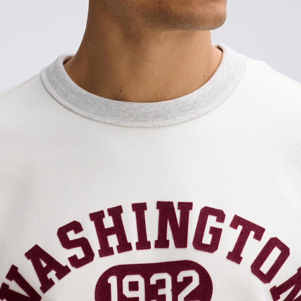 Washington Commanders IconicFleece Short Sleeve Sweatshirt - Oatmeal on sale