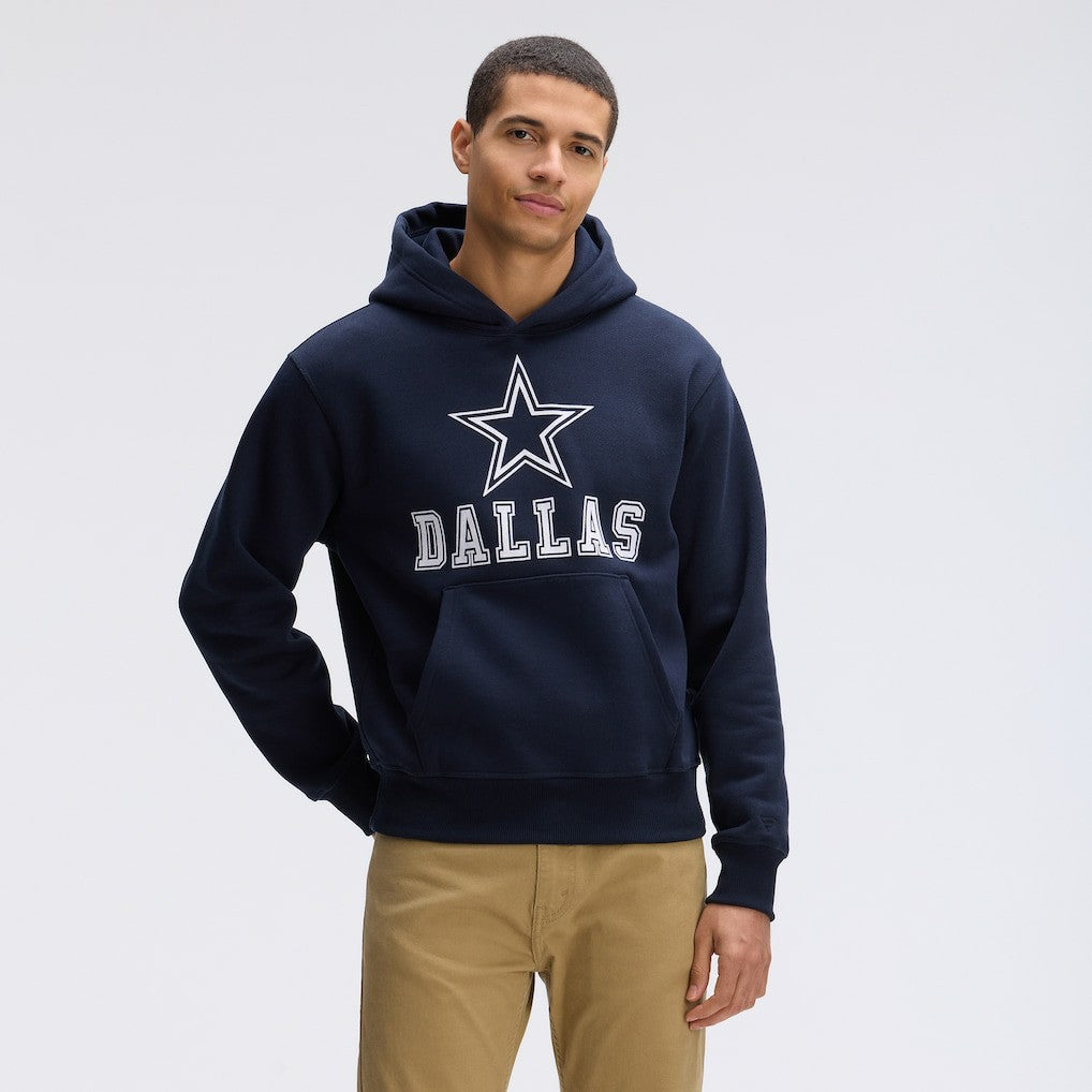 Dallas Cowboys IconicFleece Flocked Hoodie - Navy on sale