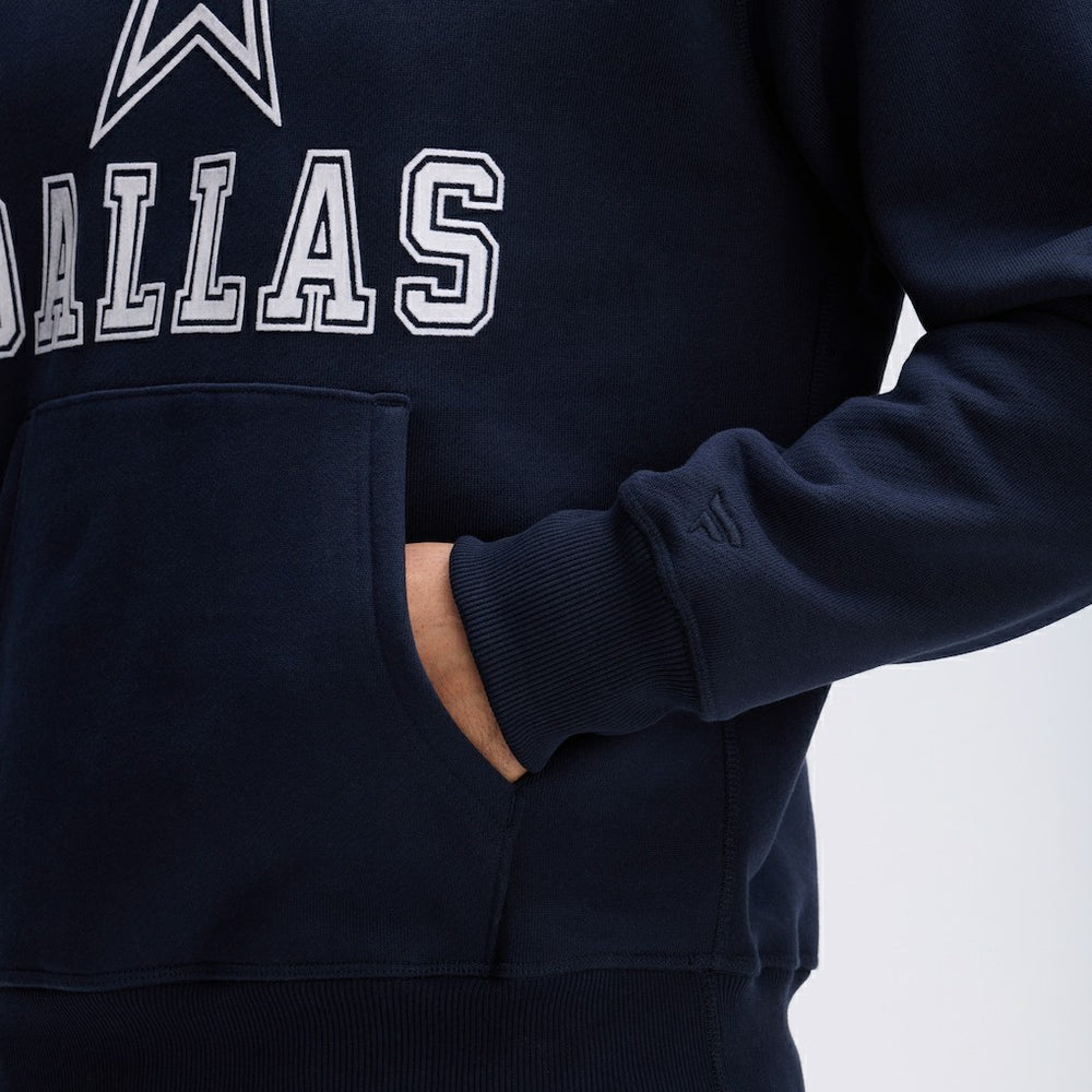 Dallas Cowboys IconicFleece Flocked Hoodie - Navy on sale