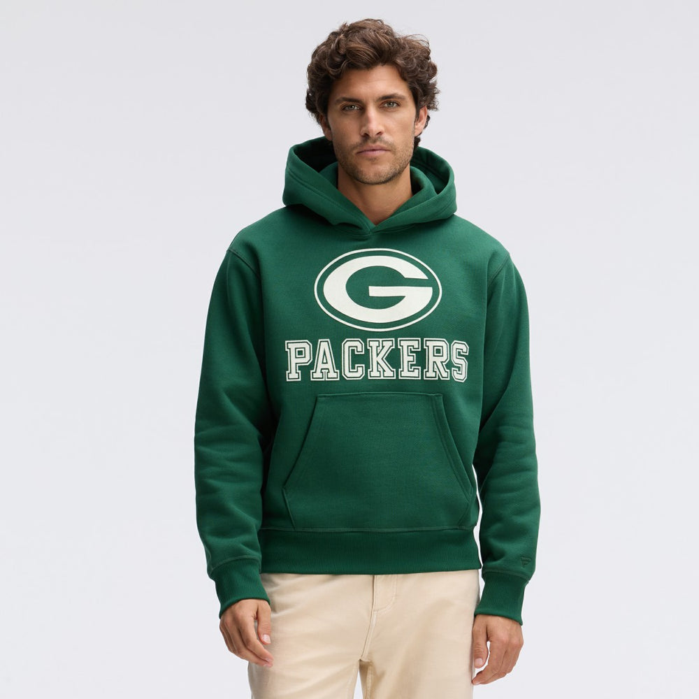 Green Bay Packers IconicFleece Flocked Hoodie - Green sale