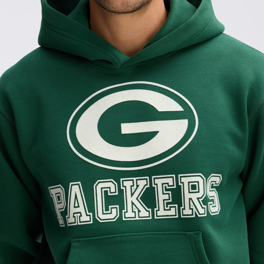 Green Bay Packers IconicFleece Flocked Hoodie - Green sale