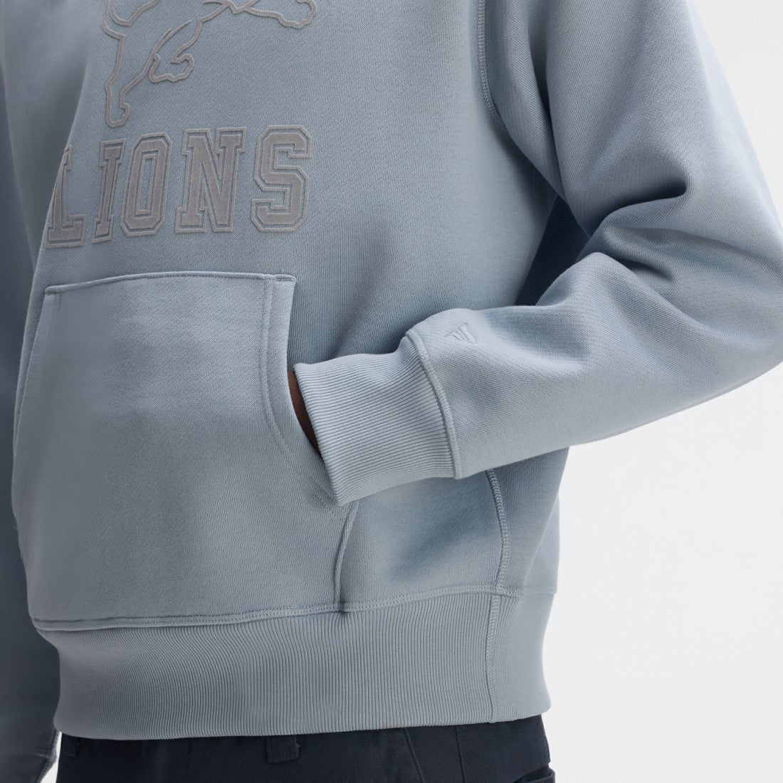 Detroit Lions IconicFleece Flocked Hoodie - Light Blue online