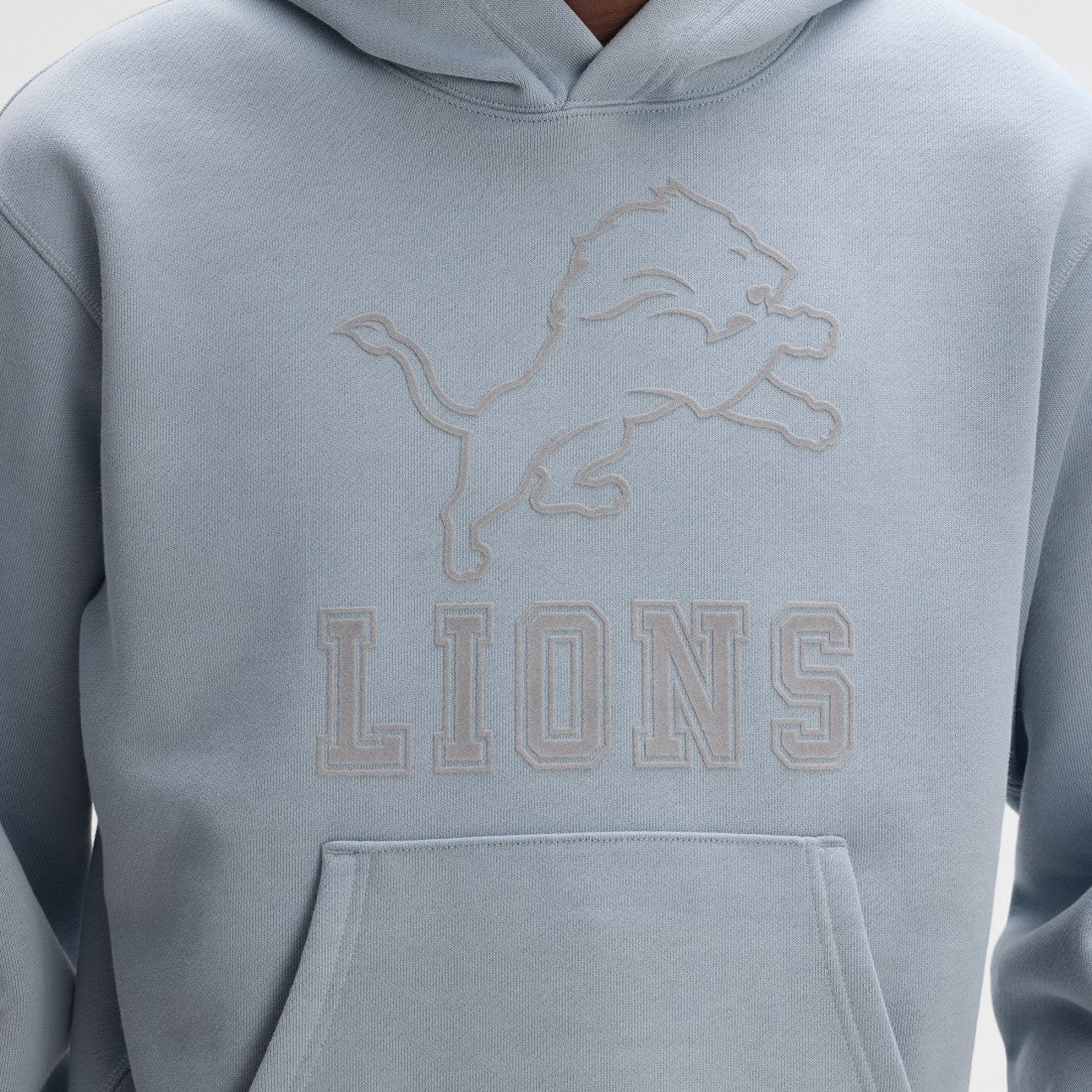 Detroit Lions IconicFleece Flocked Hoodie - Light Blue online