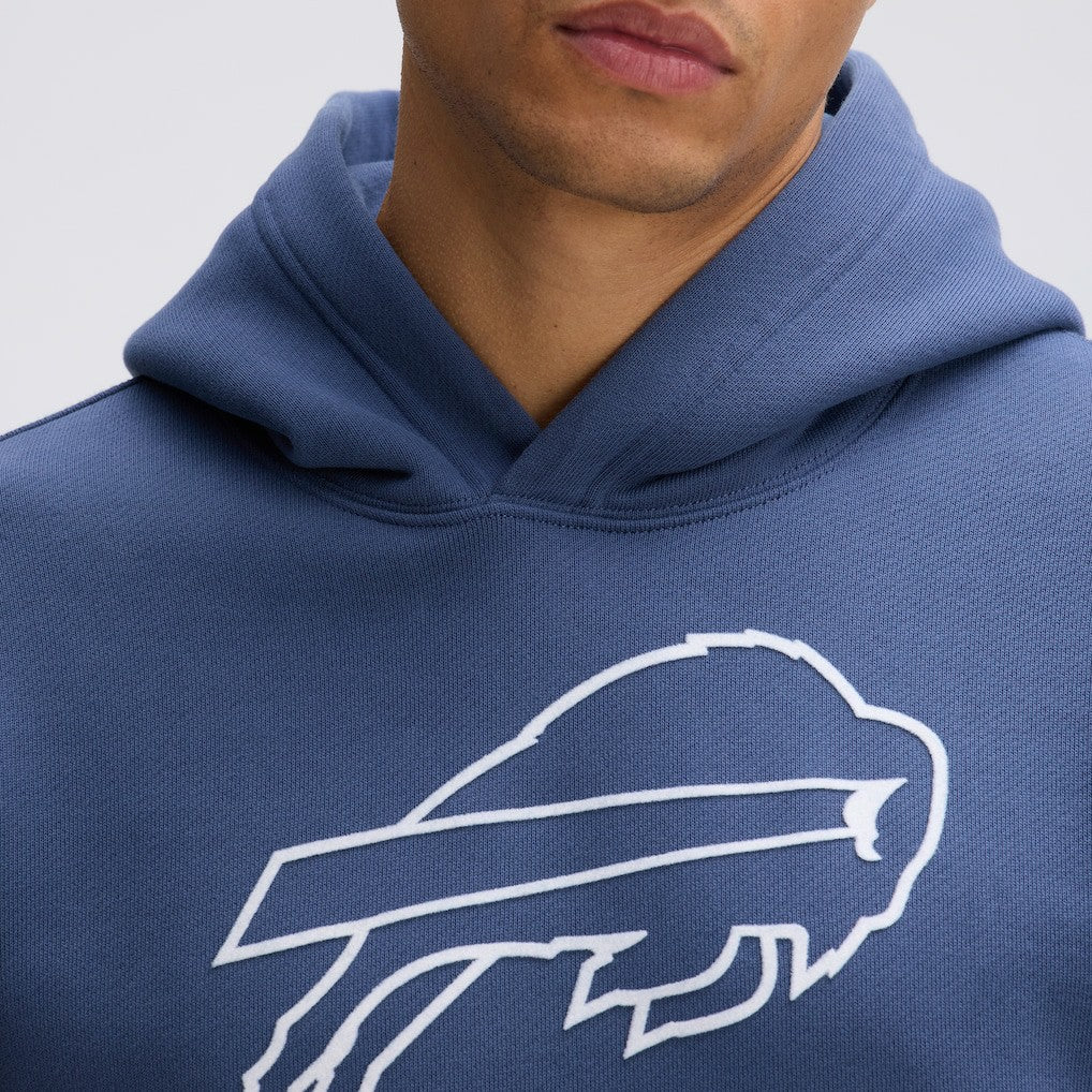 Buffalo Bills IconicFleece Flocked Hoodie - Royal on sale