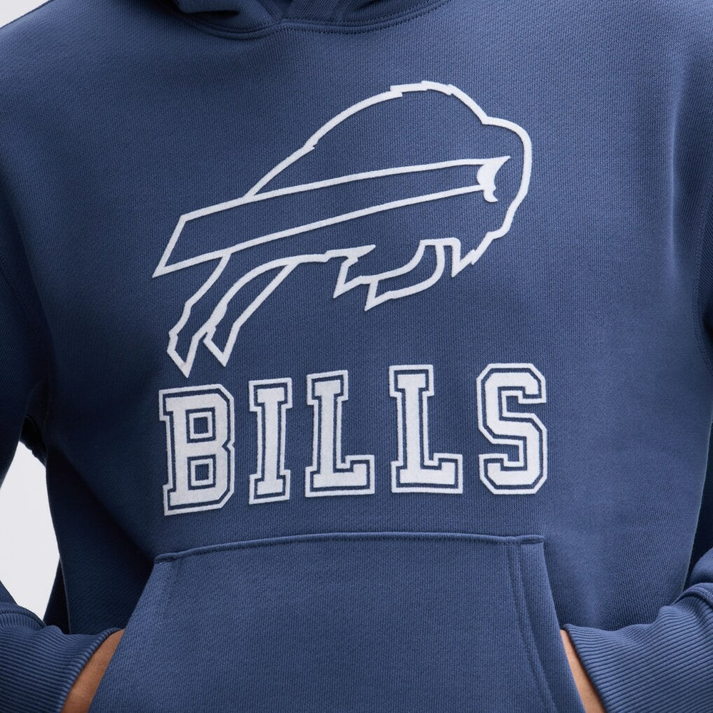 Buffalo Bills IconicFleece Flocked Hoodie - Royal on sale