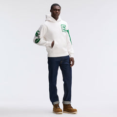Philadelphia Eagles IconicFleece Letterman Hoodie - Oatmeal discount
