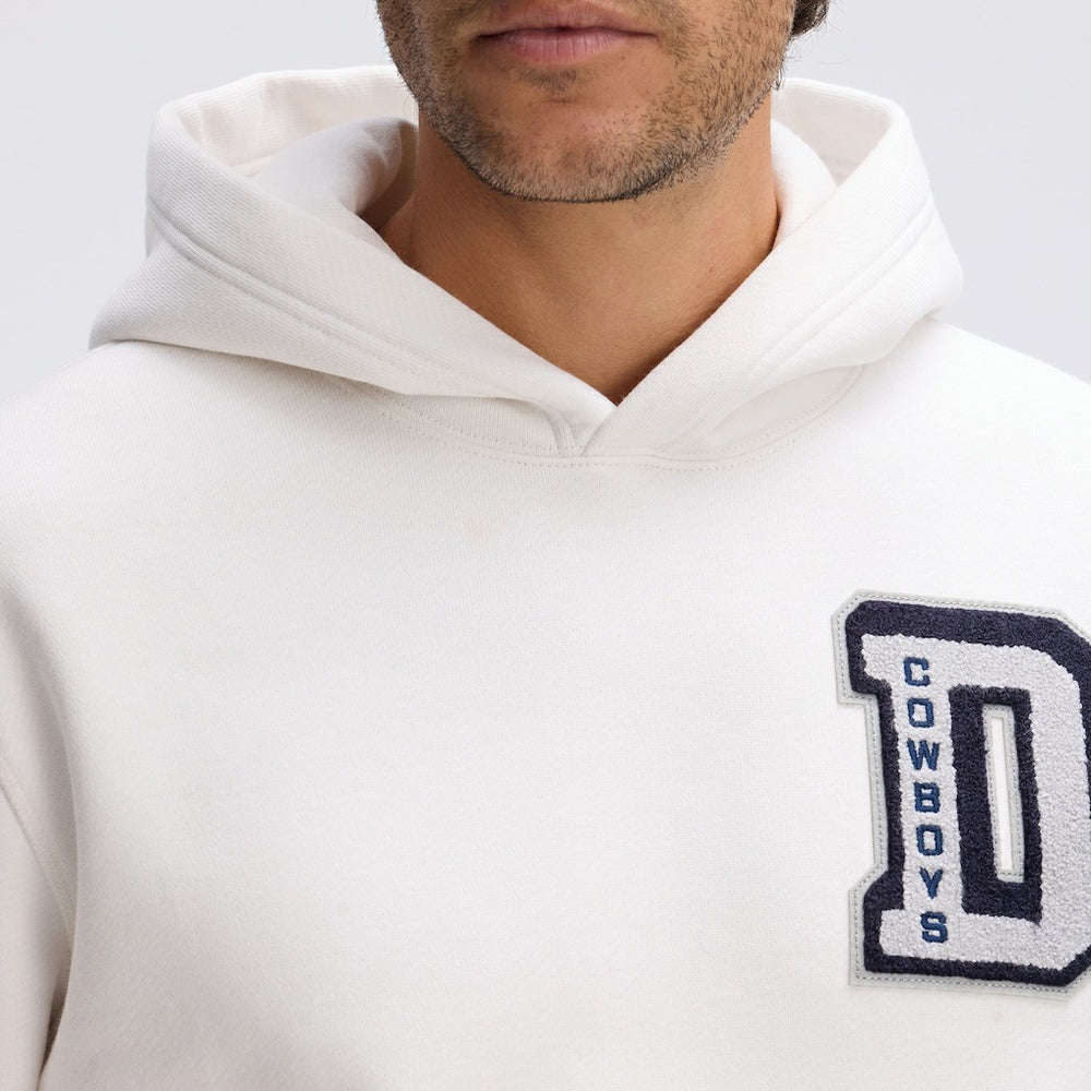 Dallas Cowboys IconicFleece Letterman Hoodie - Oatmeal for sale