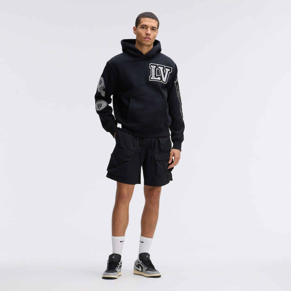 Las Vegas Raiders IconicFleece Letterman Hoodie - Black for sale