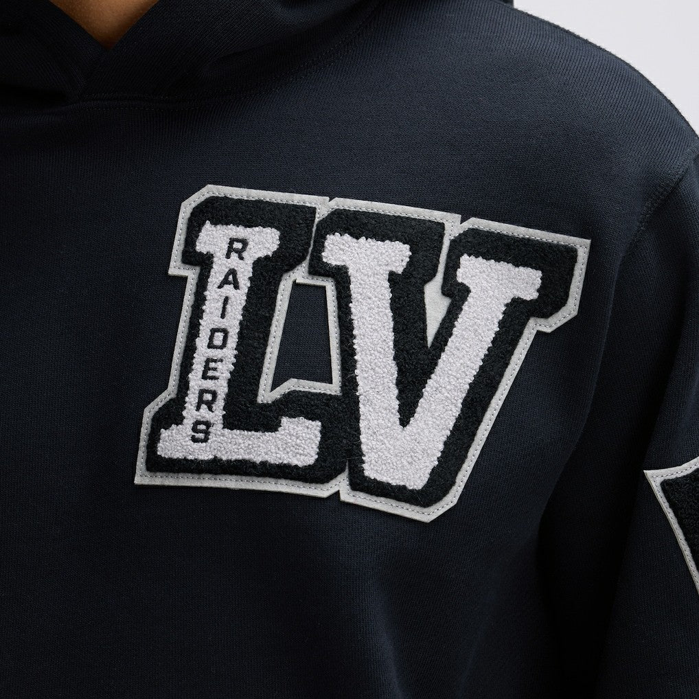 Las Vegas Raiders IconicFleece Letterman Hoodie - Black for sale
