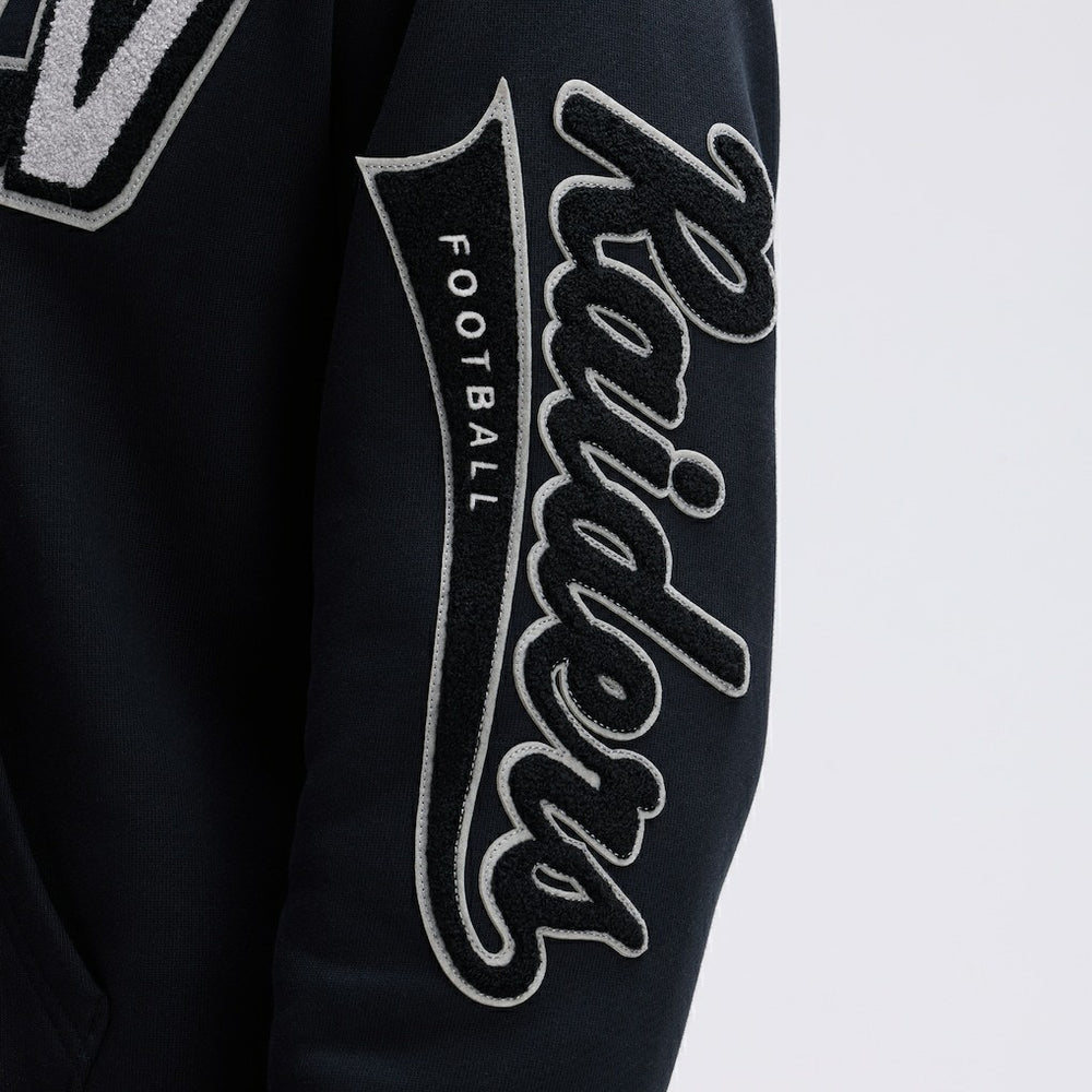 Las Vegas Raiders IconicFleece Letterman Hoodie - Black for sale