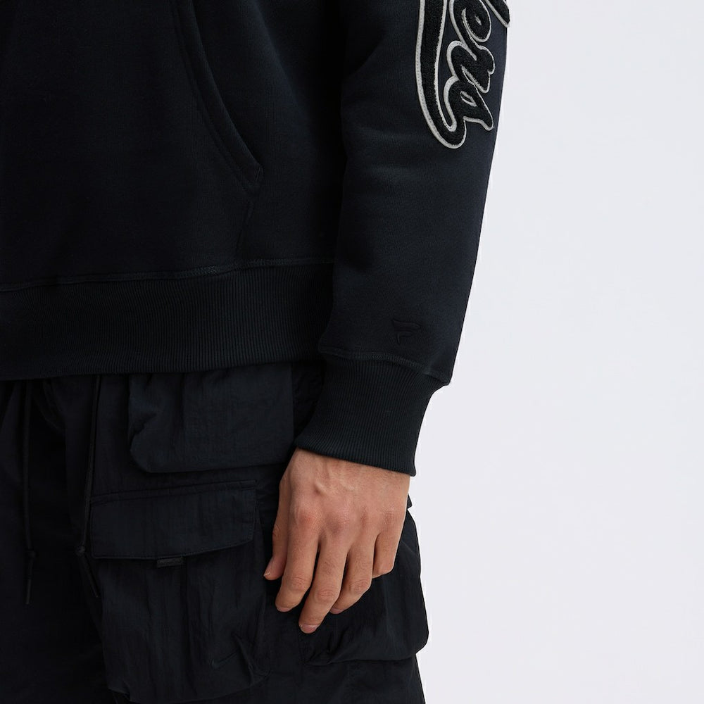 Las Vegas Raiders IconicFleece Letterman Hoodie - Black for sale