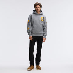 Green Bay Packers IconicFleece Letterman Hoodie - Athletic Heather Gray cheap