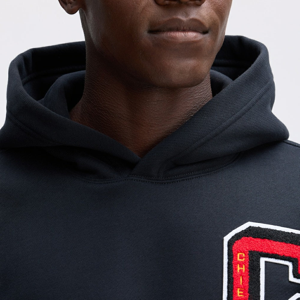 Kansas City Chiefs IconicFleece Letterman Hoodie - Black for sale
