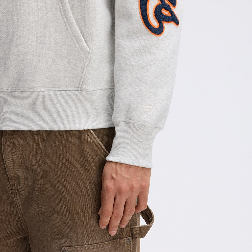 Chicago Bears IconicFleece Letterman Hoodie - Heather Gray discount