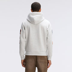 Chicago Bears IconicFleece Letterman Hoodie - Heather Gray discount