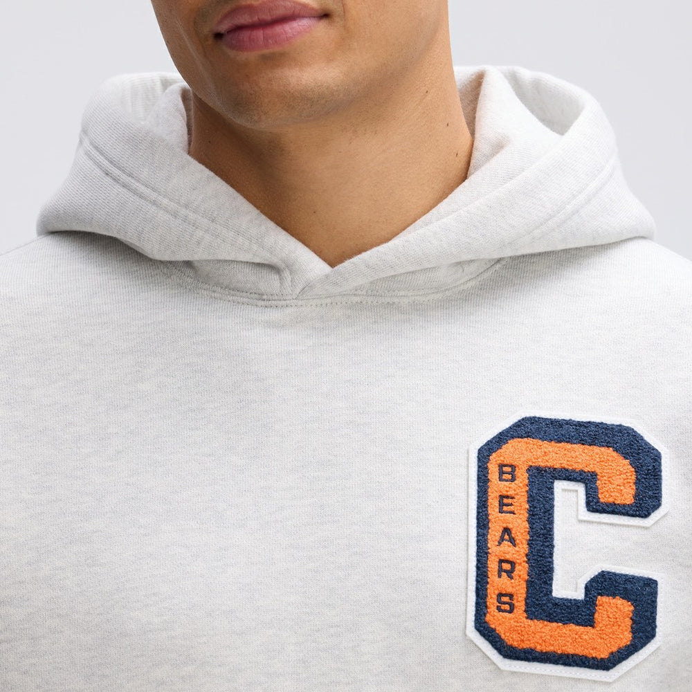 Chicago Bears IconicFleece Letterman Hoodie - Heather Gray discount