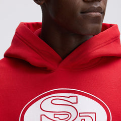 San Francisco 49ers IconicFleece Flocked Hoodie - Scarlet cheap