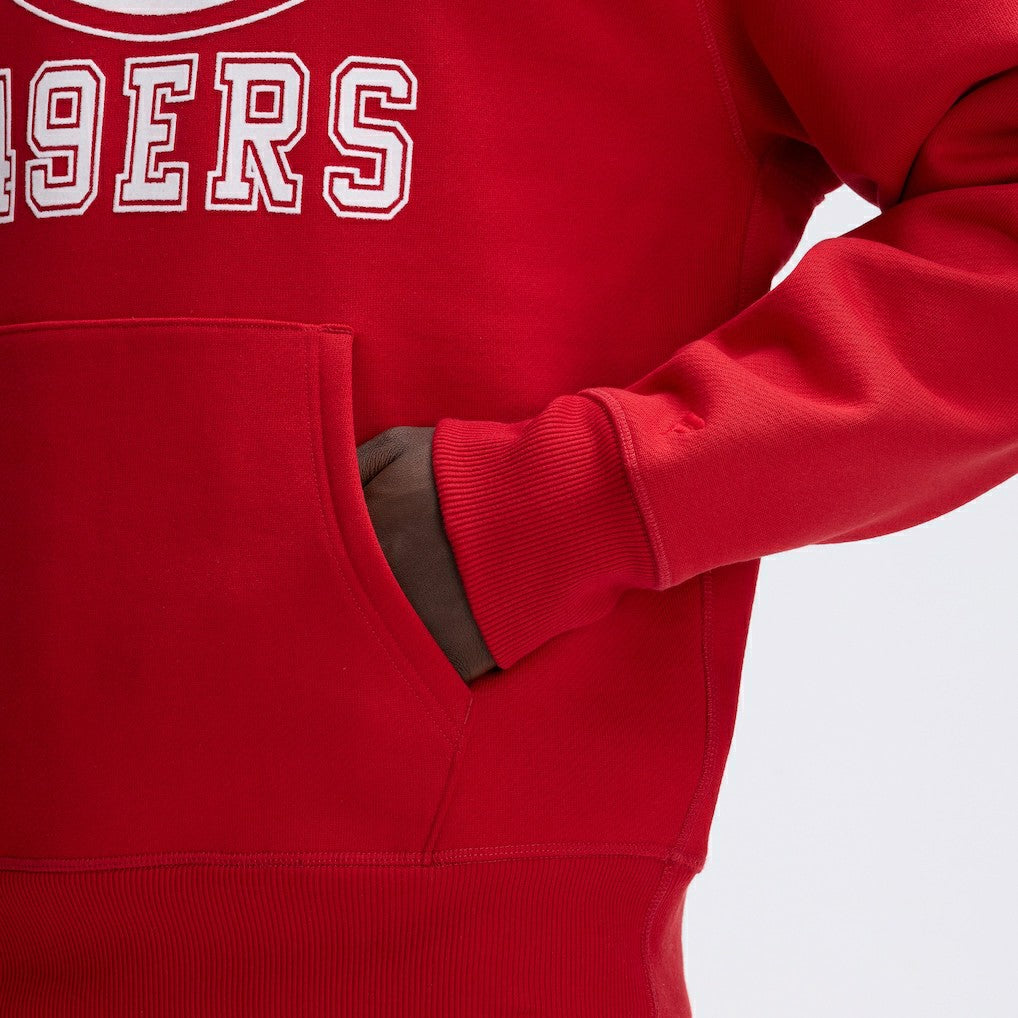 San Francisco 49ers IconicFleece Flocked Hoodie - Scarlet cheap