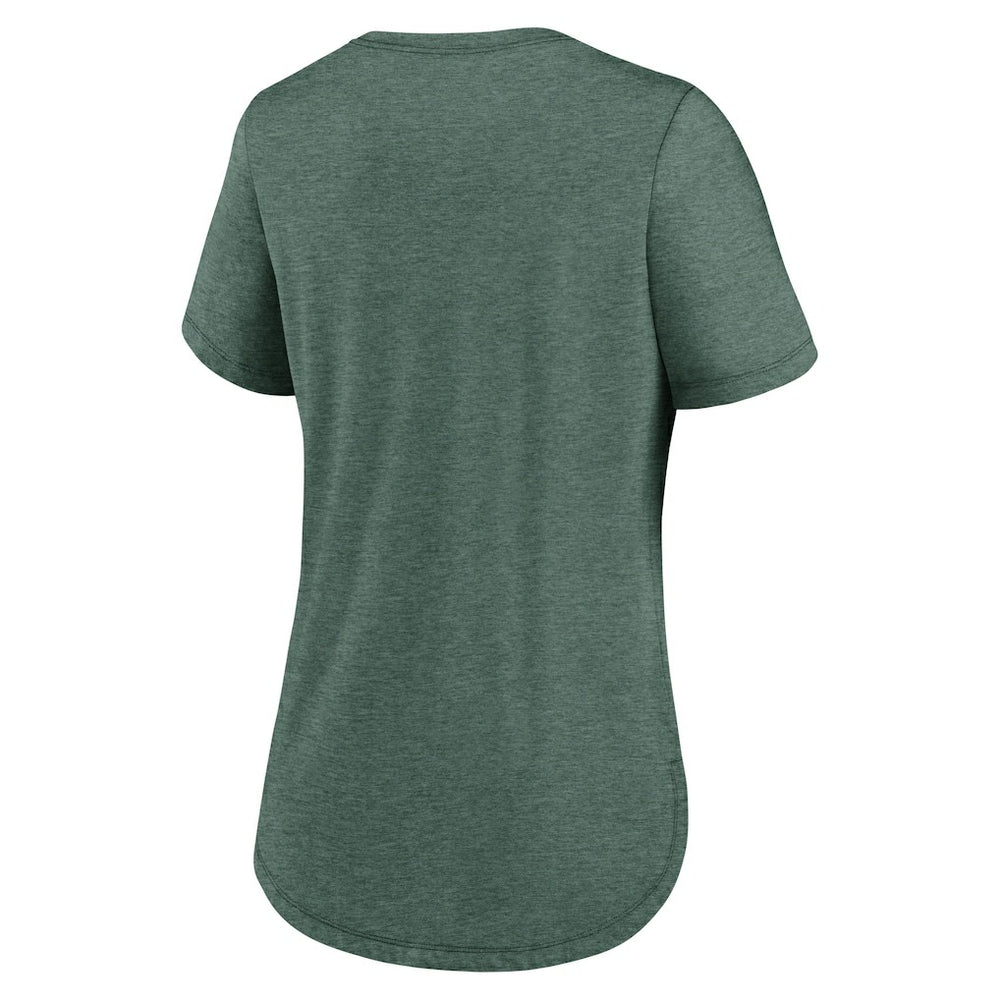 New York Jets Women's The City Never Sleeps Tri-Blend T-Shirt - Heather Green | Nike discount