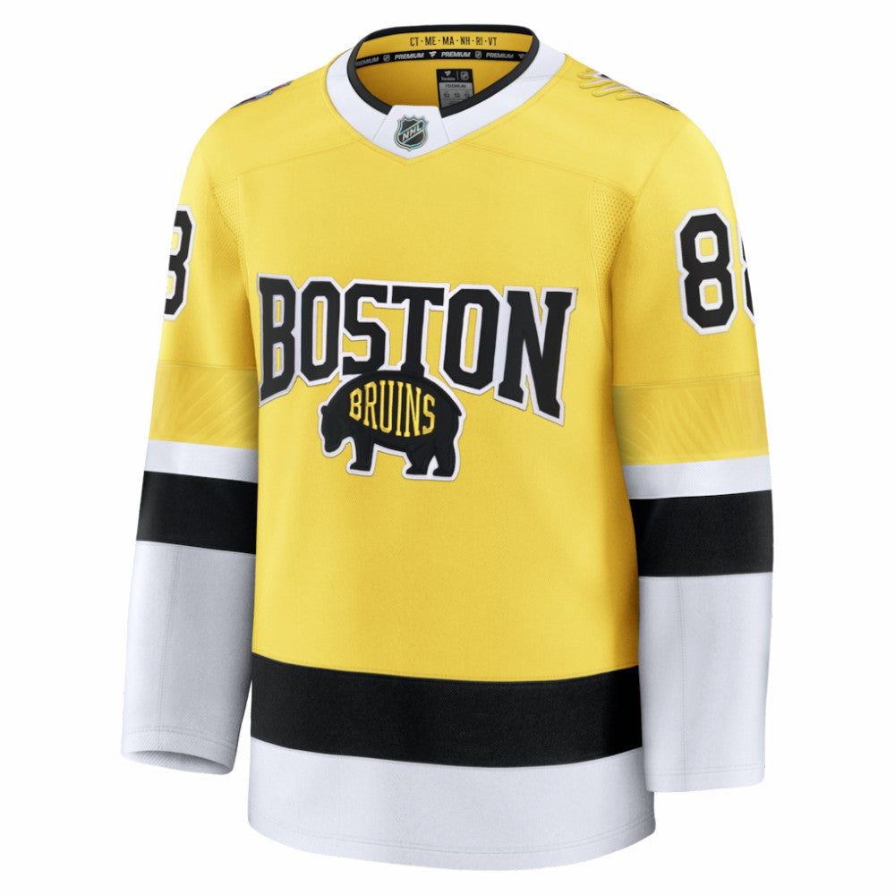 David Pastrnak Boston Bruins Fanatics 2026 NHL Stadium Series Premium Jersey Gold