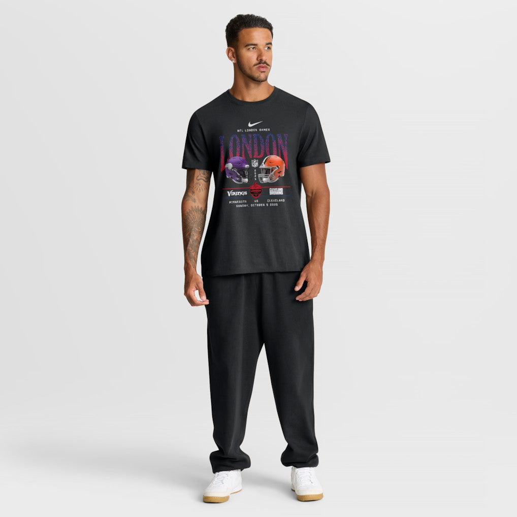 Minnesota Vikings vs. Cleveland Browns International Games London 2025 T-Shirt - Black | Nike sale