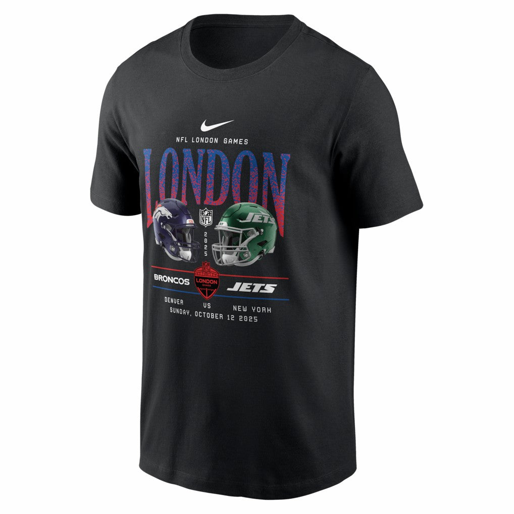 Denver Broncos vs. New York Jets International Games London 2025 T-Shirt - Black | Nike cheap