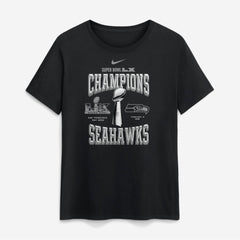 Seattle Seahawks Women's Super Bowl LX Champions Locker Room Trophy Collection T-Shirt - Black | Nike for sale