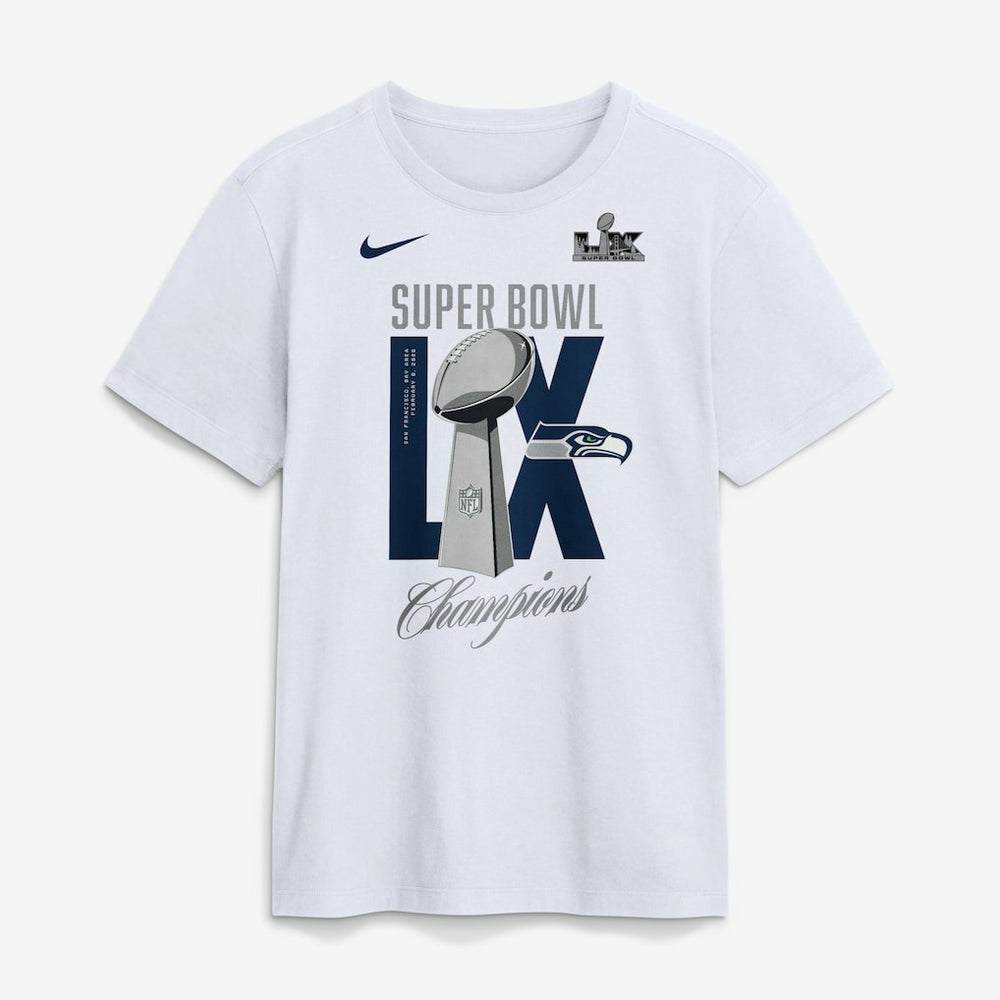 Seattle Seahawks Super Bowl LX Champions Lombardi Trophy T-Shirt - White | Nike sale