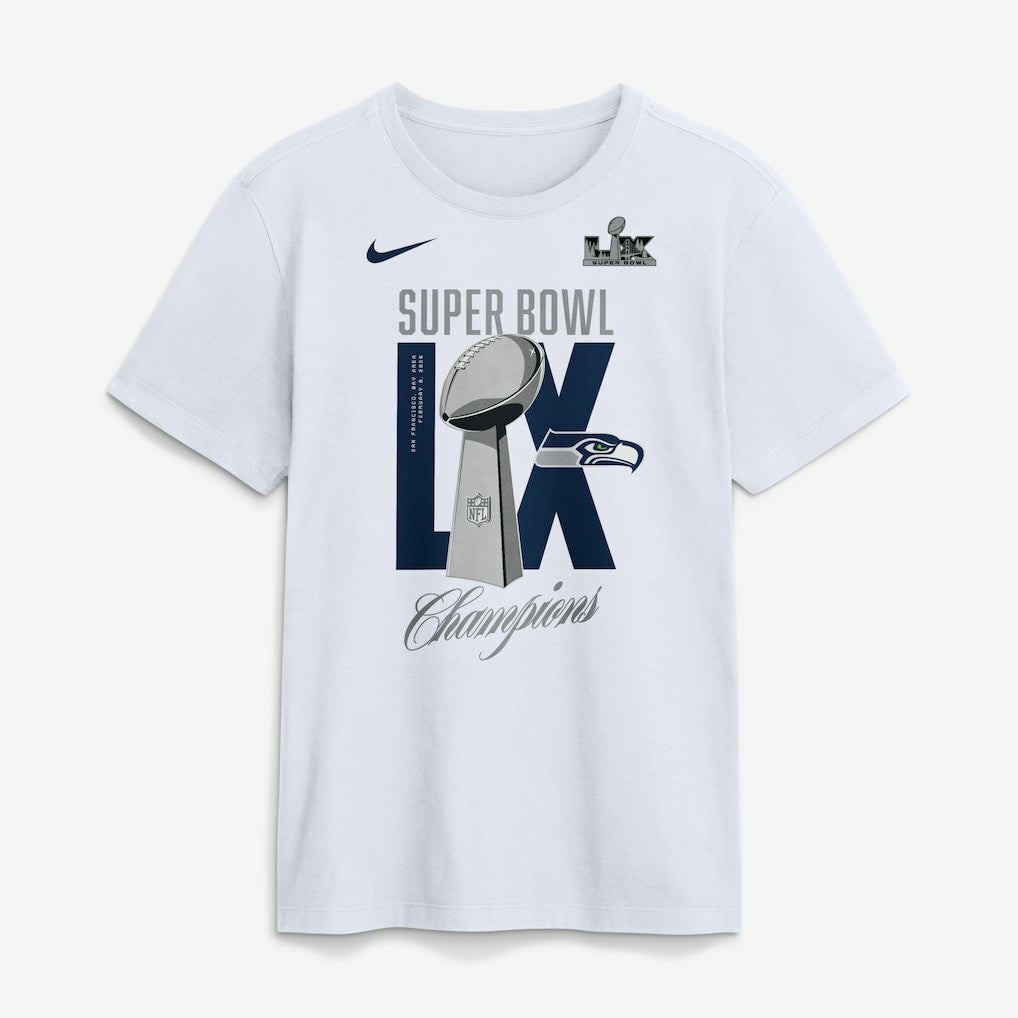 Seattle Seahawks Super Bowl LX Champions Lombardi Trophy T-Shirt - White | Nike sale