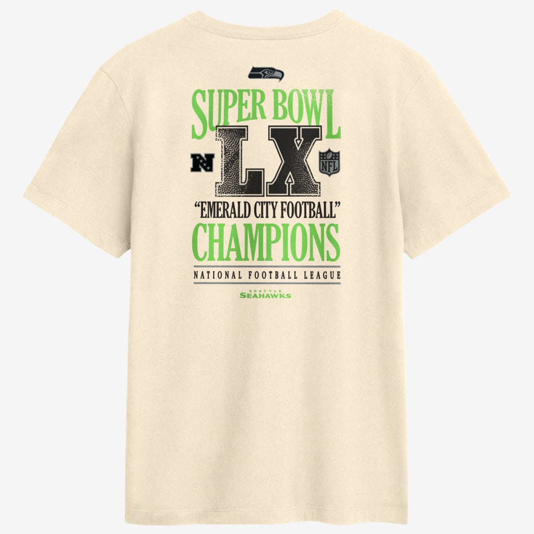 Seattle Seahawks Super Bowl LX Champions Long Ball T-Shirt - Natural | Nike for sale