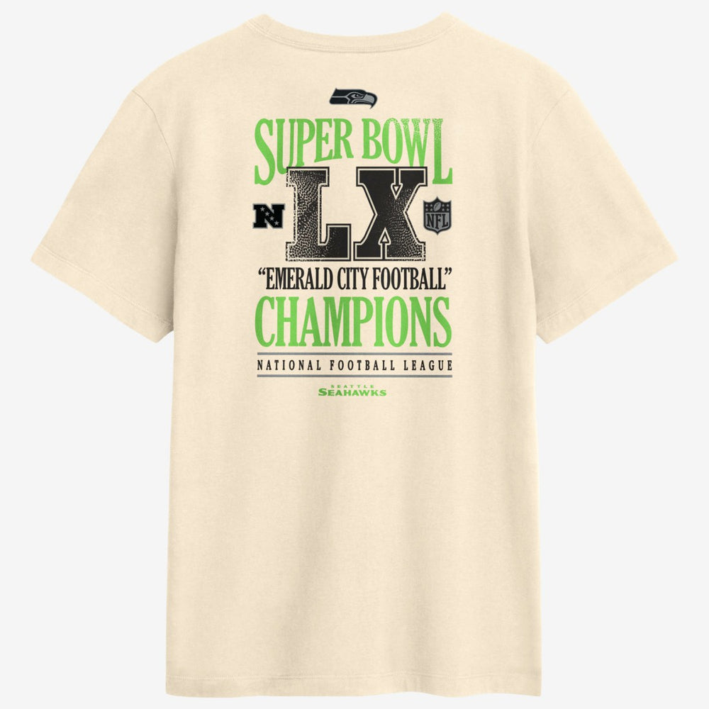 Seattle Seahawks Super Bowl LX Champions Long Ball T-Shirt - Natural | Nike for sale
