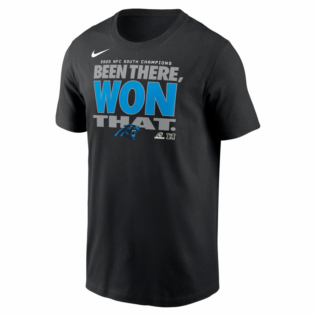 Carolina Panthers 2025 NFC South Division Champions Locker Room Trophy Collection T-Shirt - Black | Nike sale