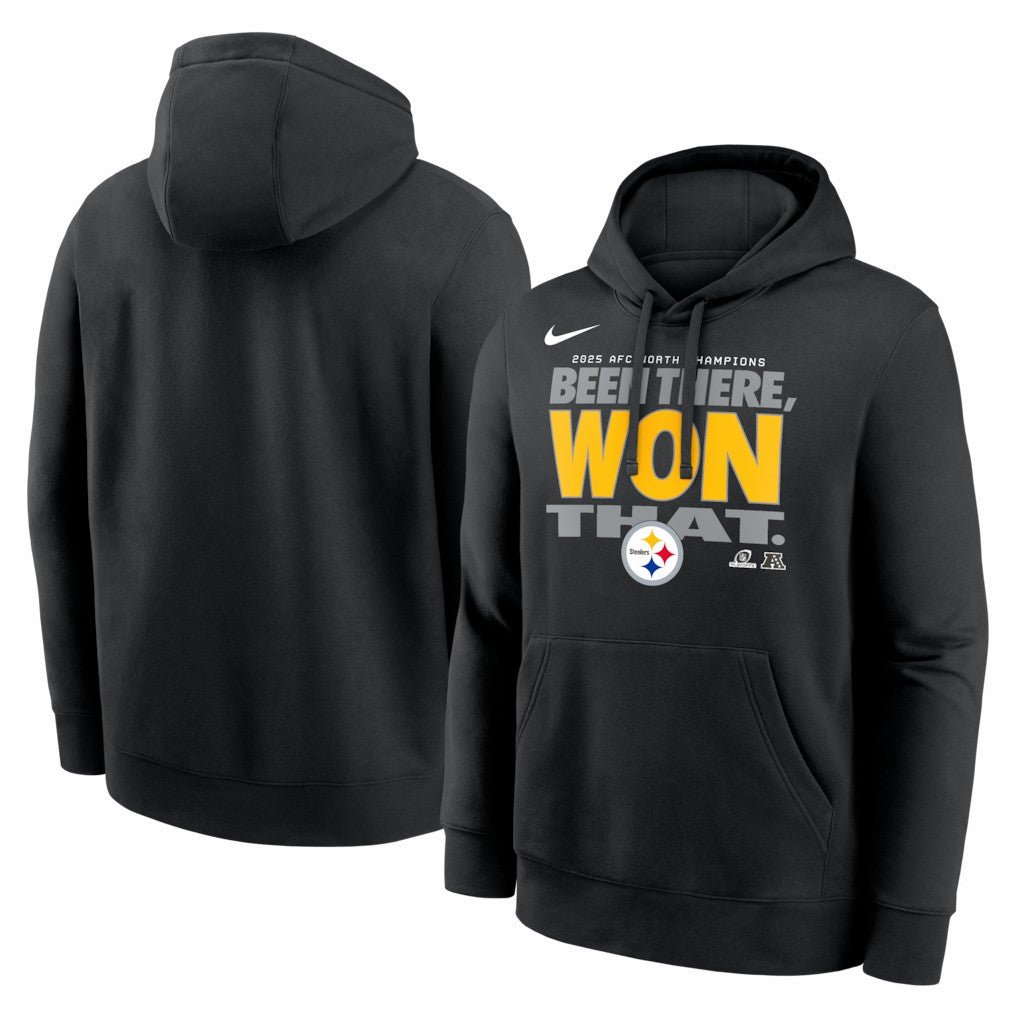 Pittsburgh Steelers 2025 AFC North Division Champions Locker Room Trophy Collection Hoodie - Black | Nike on sale