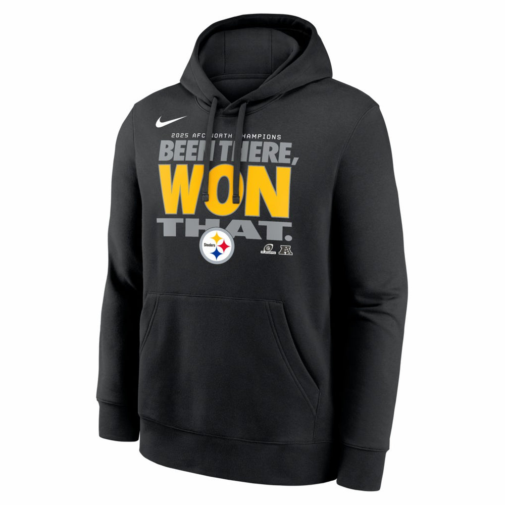 Pittsburgh Steelers 2025 AFC North Division Champions Locker Room Trophy Collection Hoodie - Black | Nike on sale