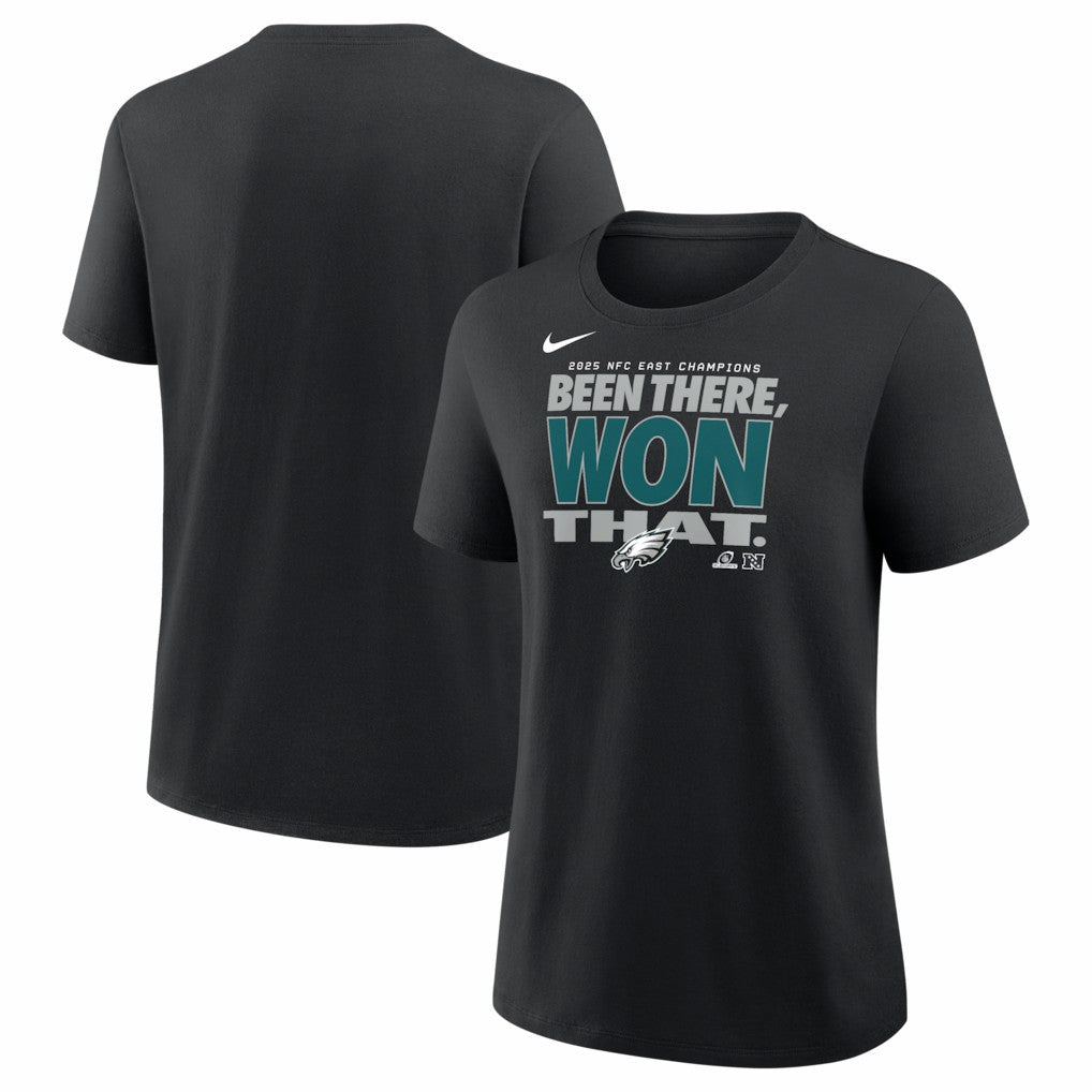 Philadelphia Eagles Women's 2025 NFC East Division Champions Locker Room Trophy Collection T-Shirt - Black | Nike outlet