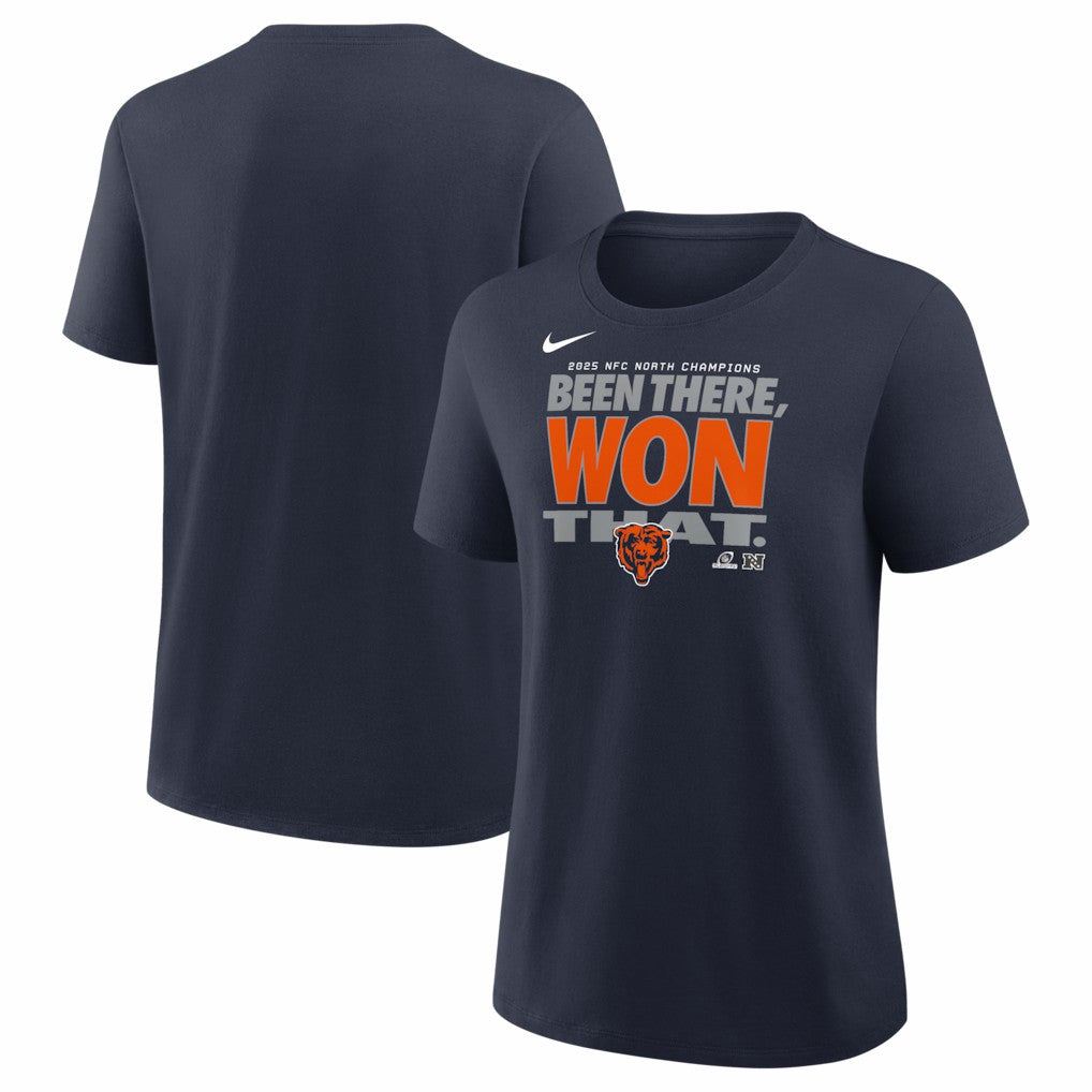Chicago Bears Women's 2025 NFC North Division Champions Locker Room Trophy Collection T-Shirt - Navy | Nike online