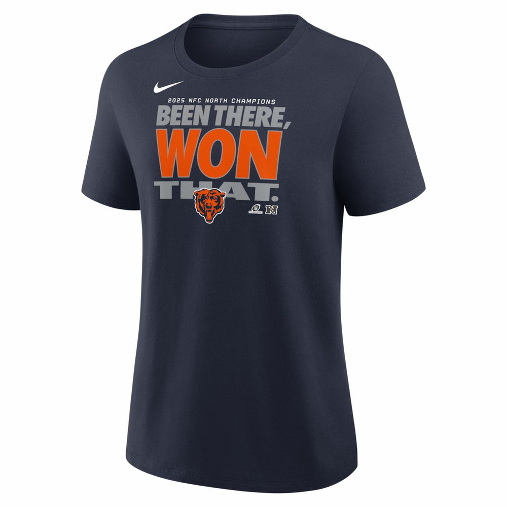Chicago Bears Women's 2025 NFC North Division Champions Locker Room Trophy Collection T-Shirt - Navy | Nike online